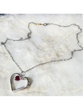 Heart Pendant Necklace Handmade Spoon handle Pendant W/bead